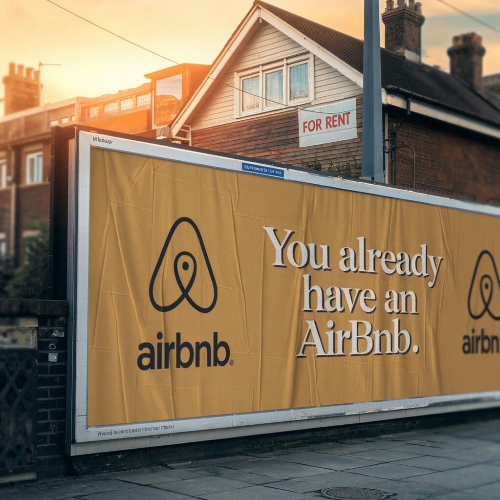 airbnb wall ad